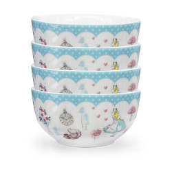 Disney Alice in Wonderland Scalloped Cereal Bowl Set of 4, £10